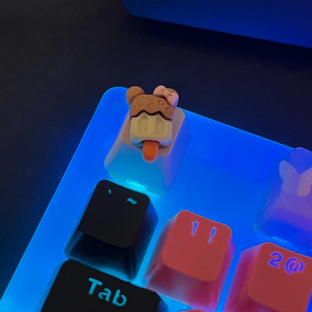 Cute popsicle light pink artisan Keycap, for OEM switches